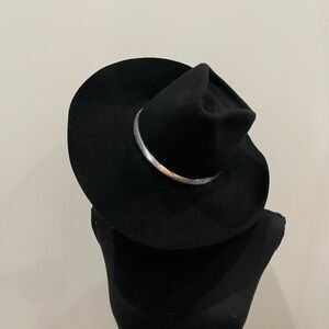 Eddy Hat by Chris Eddy Fur Blend Black with Silver Metallic Band